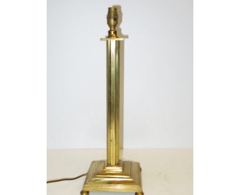 Brass column lamp base 