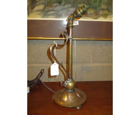 Art Nouveau Brass Table Lamp 