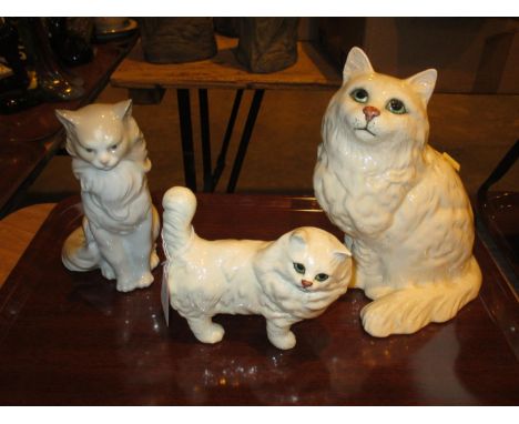 Two Beswick and Nao Cats 