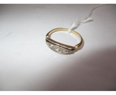 18ct Gold 5 Stone Diamond Ring, 1.7g, Size N 