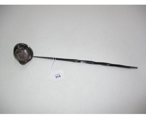 George III Whale Bone Handle Toddy Ladle with a 2757 Coin to The Bowl 
