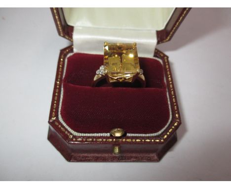 Large Citrine Ring 