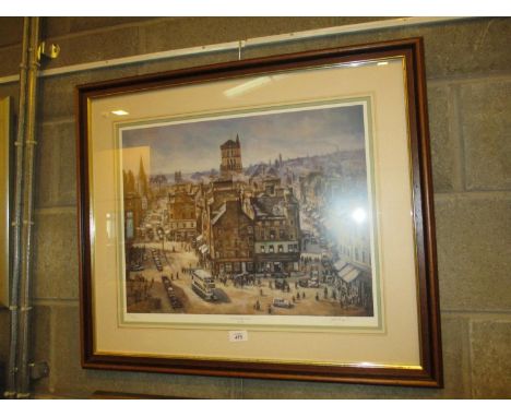 Eddie Lange, Signed Print, The Old High Street, 455x850 