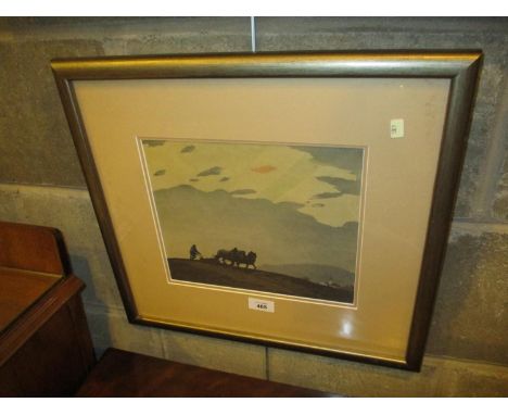 Print of Plough Horses 
