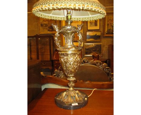 Ornate Brass Table Lamp 