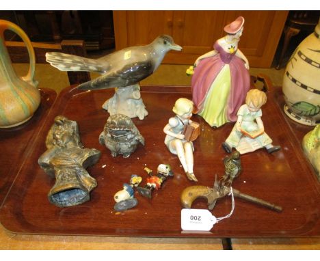 Three Goebel Figures, Cold Painted Bronze Penguin, Disney Figures etc 