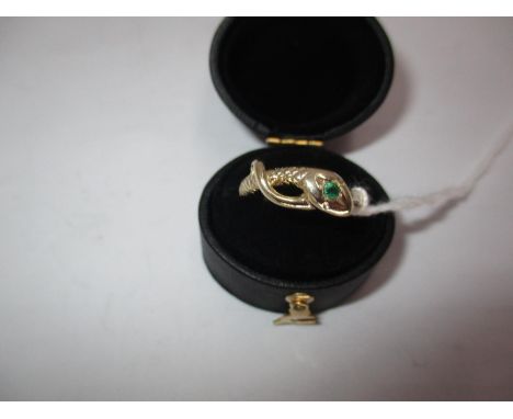 9ct Emerald Snake Ring 