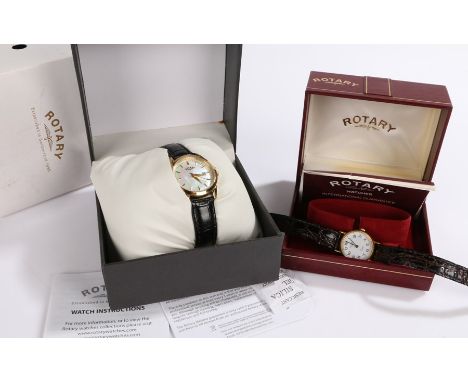 Ladies Rotary gilt wristwatch, the mother of pearl effect dial with baton markers and date aperture at the three o'clock posi