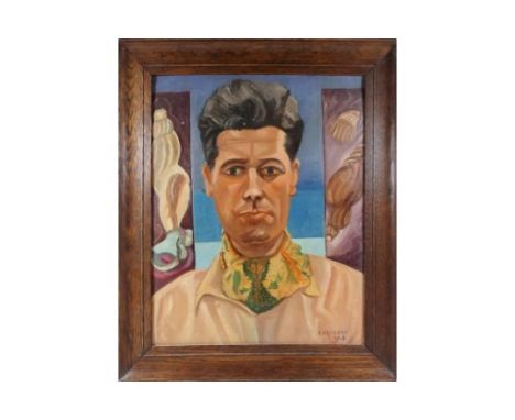 Edward H. ROGERS (British 1911-1994) Self Portrait Oil on canvas laid down Signed and dated 1948 lower right Framed Picture s