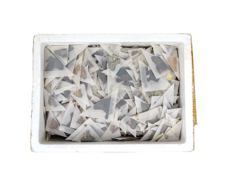 A boxed of mixed papered butterflies - mostly Peru and Indonesia 