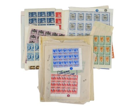 Mint British Commonwealth in sheets and part sheets some high values - although some stuck down.  Noted: Sound part sheets fr