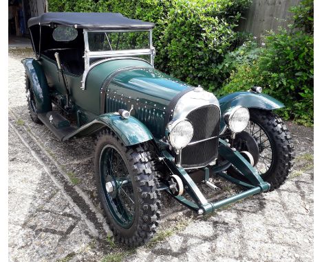 A 'Vintage Bentley' electrically powered child's car,of recent construction, box section steel chassis with plywood body, ste