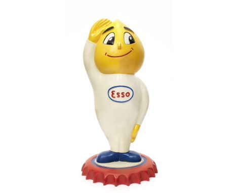 A hand-painted 'Junior Drip' standing forecourt figure,modern, fibreglass, depicting the Esso advertising figure in 'saluting