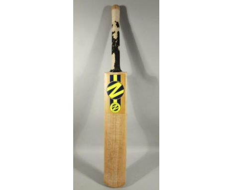 A Zenith sports cricket bat, signed by the 1991 Kent and Surrey First 11's, to include Graham Thorpe, etc, 84cm wide.