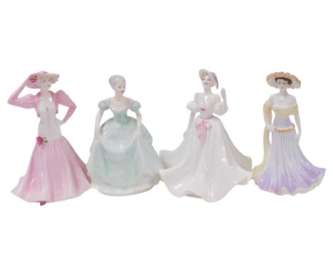 Four Coalport porcelain figures, Ladies of Fashion Series, comprising Heather, Special Memories, Henrietta, and Summer Romanc