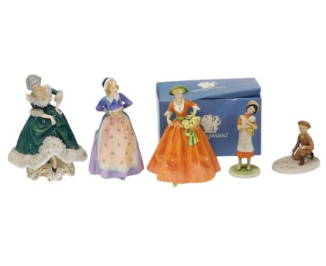 A Royal Doulton figure, modelled as Susan, HN2056, Royal Worcester figure, modelled as Spring Morn by SC Doughty, number 3546