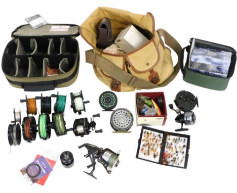 A Day W Young &amp; Sons Trudex centrepin trotting reel, Scientific Anglers Mastery series fly reel, further fishing reels, l