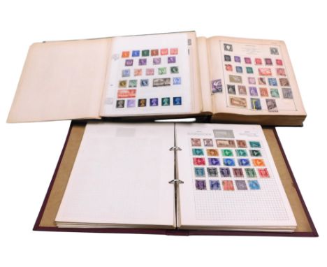 Philately. Three albums of GB QV-EII definitive and commemorative, European and world stamps.