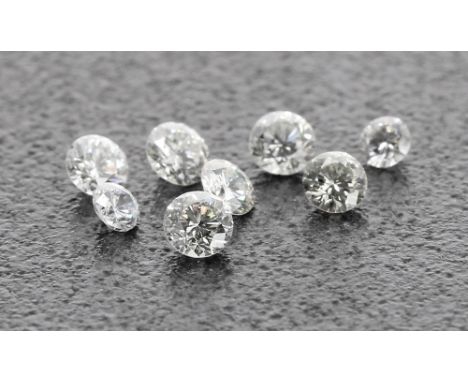 Eight round brilliant-cut diamonds, each 0.10ct, clarity SI, colour I-K
