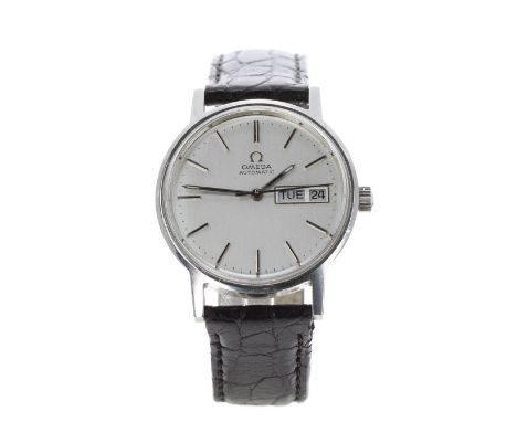 Omega automatic stainless steel gentleman's wristwatch, ref. 1660117, circa 1975, serial no. 39433723, circular silvered dial