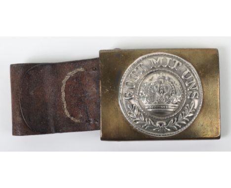 Imperial German Prussian Belt Buckle, enlisted man’s 1895 pattern belt buckle being the standard model worn in the early part