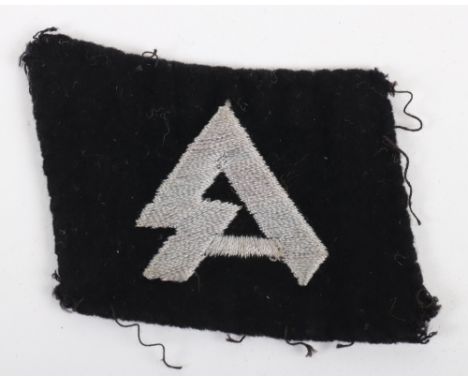 WW2 Waffen-SS 18th Panzer Grenadier Division Horst Wessel Collar Tab, good un-issued example of the Dachau made collar tab fo