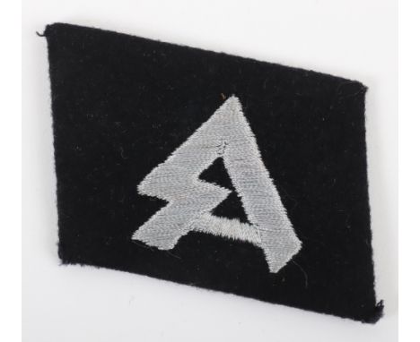 WW2 Waffen-SS 18th Panzer Grenadier Division Horst Wessel Collar Tab, good un-issued example of the Dachau made collar tab fo
