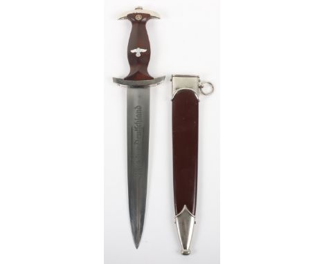 Near Mint Condition Third Reich SA Dress Dagger by Puma, superb example of a RZM pattern SA dress dagger with the brown grip 