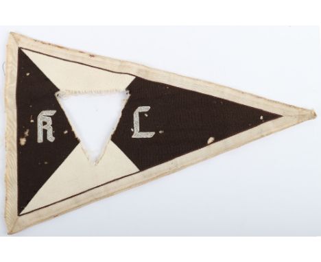 Third Reich NSDAP Political Leaders Kreisleiter Car Pennant, interesting discarded war souvenir being a triangular car pennan