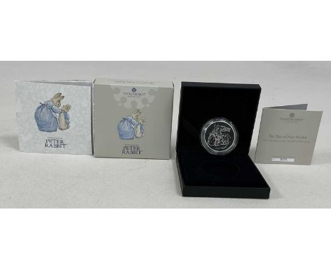 ROYAL MINT; a Tale of Peter Rabbit, 2021 £2 Silver Proof Coin, encapsulated, with certificate of authenticity, booklet and ou