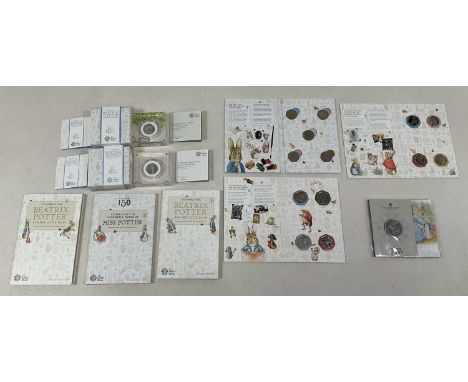 ROYAL MINT; two Peter Rabbit 50p Silver Proof Coins, struck in 2019 and 2020, both encapsulated, with certificate of authenti