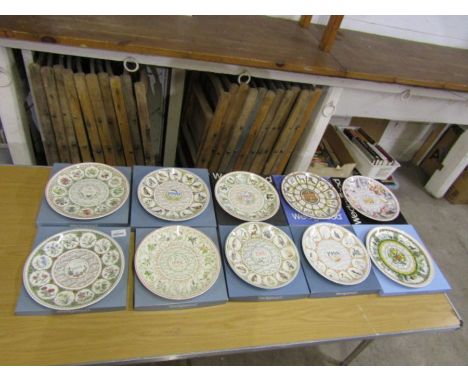 20 Boxed Wedgwood calendar picture plates and 1 other&nbsp;