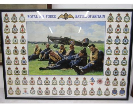 Battle of Britain Insignia badges print 91x65cm