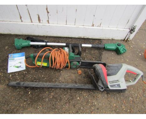 Spear &amp; Jackson electric hedge trimmer and Gardenline pole pruner/chainsaw both from a house clearance&nbsp;