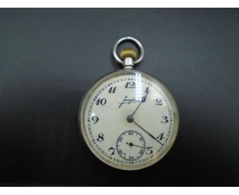 A Silver German Junghans pocket watch 557536 - Working order