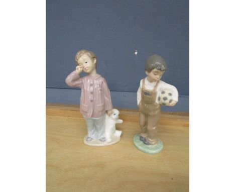 2 NAO boy figurines. Largest H20cm approx&nbsp;