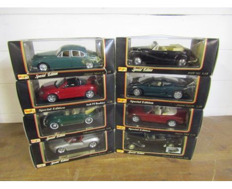 8 Boxed Maisto 1/18 scale special edition diecast models&nbsp;