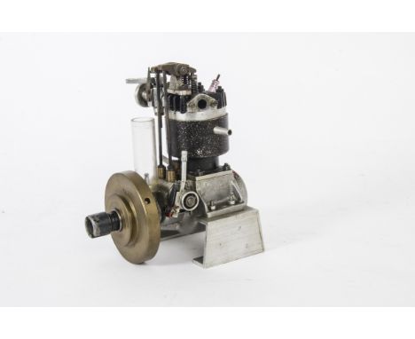 A Single-Cylinder Water-cooled 'Gannet' 15cc Marine Petrol Engine by Nurthen &amp; Muirhead Engineers, with 3" dia brass flyw