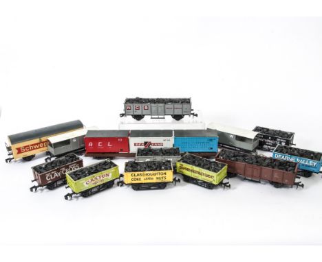 Lima O Gauge 2-rail Freight Stock,  comprising 2 'Toad' Brake Vans, 7 different private owner coal wagons with added coal loa