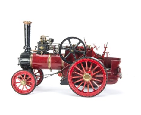 A 1" Scale Live Steam Coal-fired Traction Engine, with single cylinder, mechanical lubricator, 2-speed gears, water pump, con