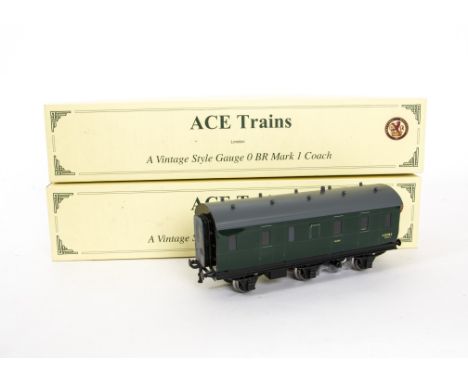 Two ACE Trains O Gauge 2/3-rail Individual C/13 BR (SR) Mark 1 Coaches and Darstaed 'Stove' Van,  comprising full brake no S8