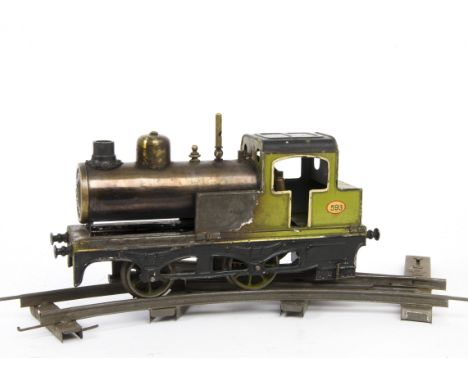 An Uncommon Bing Gauge 1 Live Steam 2-2-0 Tank Locomotive, ref 30595/1, made circa 1906, in L&amp;SWR light green with no 593