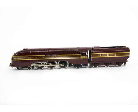 An ACE Trains O Gauge 2/3-rail Electric LMS Coronation Class Locomotive and Tender,  ref E/12, in LMS streamlined crimson/gol