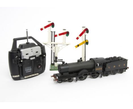 A Finescale O Gauge Battery-operated Radio-controlled LNER Class D16 Locomotive and Tender, an ex-GER 4-4-0, possibly kit-or 