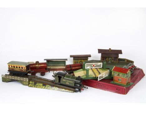 Hornby and Other O Gauge Trains, including Hornby c/w No 1 SR loco body only, G, red M1 Tender, 3 'OAG' wagons and 3 M1 Pullm