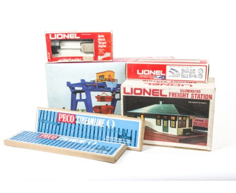 Peco O Gauge 2-rail Points and Other Scenic Accessories, including two Peco Streamline E791X RH points and four E792X LH poin
