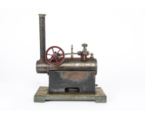 A Carette Live-Steam Over-Type Engine, with 2" diameter flywheel, single-cylinder engine with slide valve, 2" dia x 5½" long 