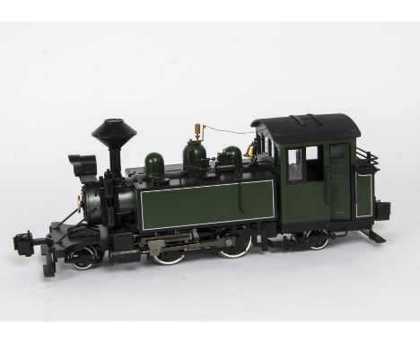 A Bachmann G Scale American 2-4-2T Baldwin Locomotive, ref 91199, similar to the L&amp;B's 'Lyn' but this example in generic 