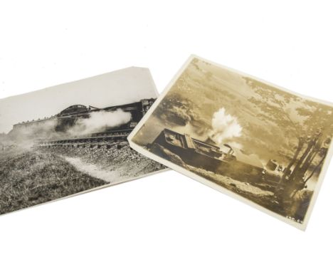 Still From The Wrecker and Another, a sepia image from the 1929 Gainsborough film 'The Wrecker' depicting a train crash (insc