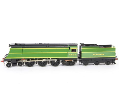 An ACE Trains O Gauge 2/3-rail E/9 Bulleid Pacific Locomotive and Tender,  in SR malachite green as no 21C136 'Westward Ho', 